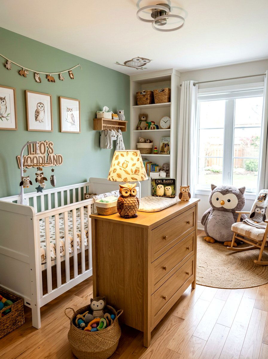 Owl Nursery Light - 30 woodland nursery ideas