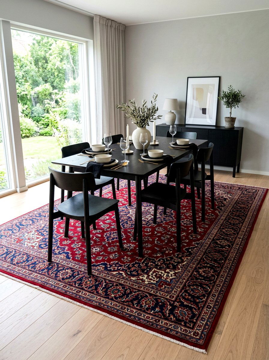 Oxblood Area Rug Dining Room - 30 oxblood fall dining room ideas