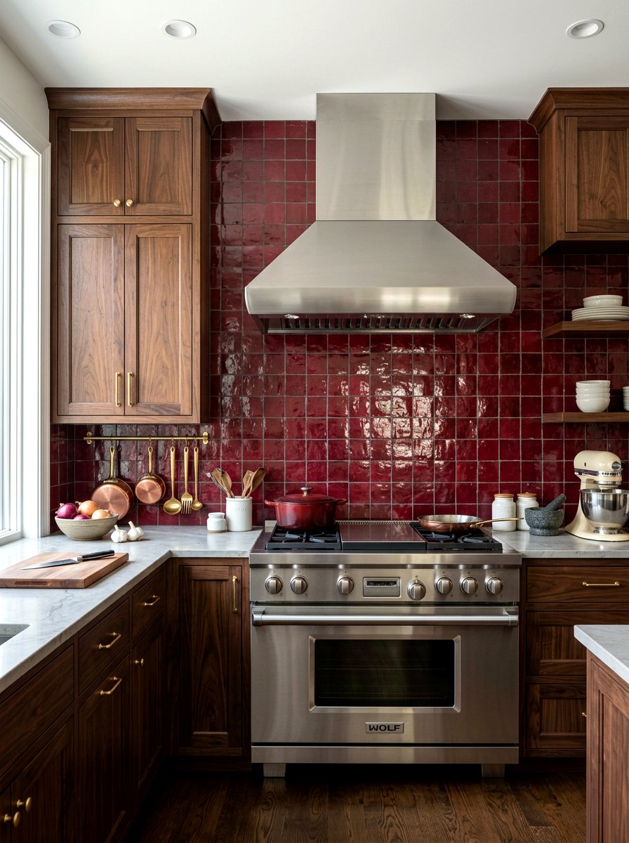 Oxblood Kitchen Backsplash - 30 oxblood kitchen ideas
