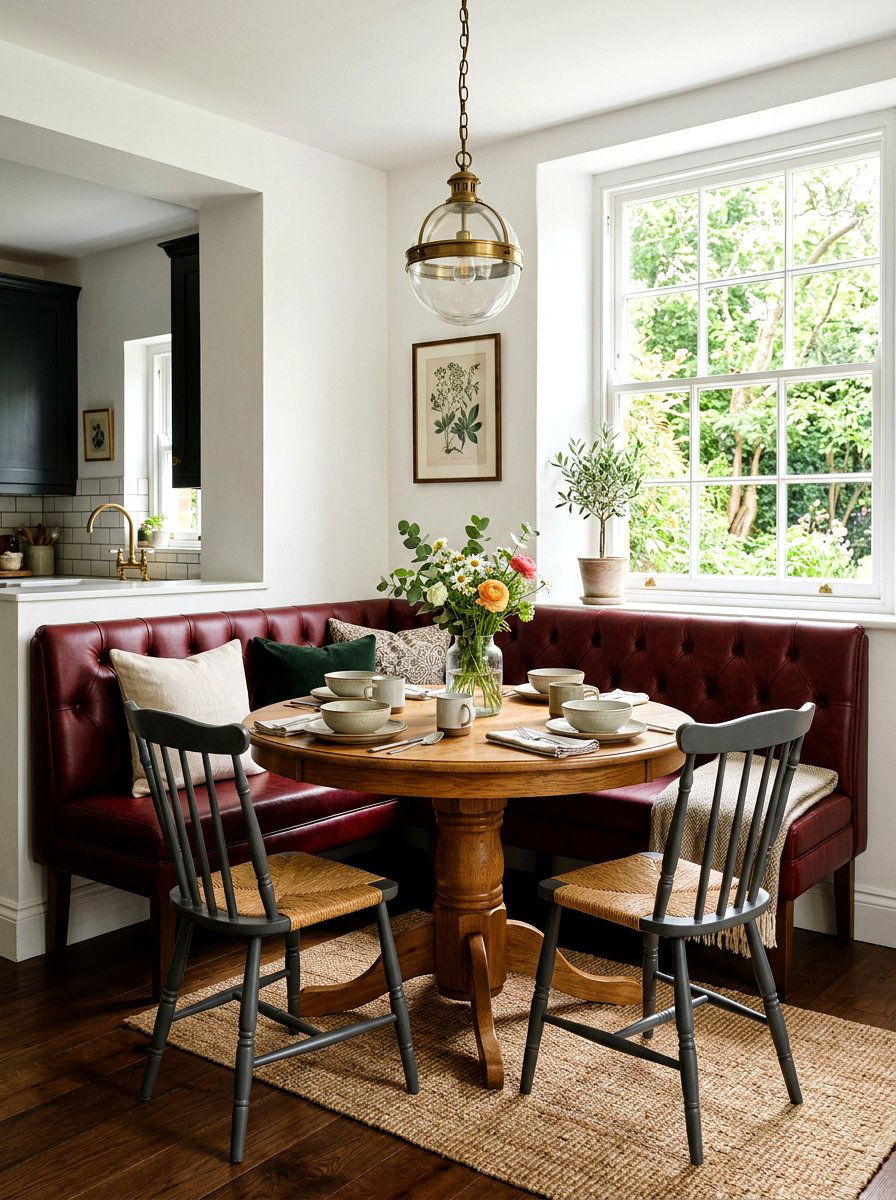 Oxblood Kitchen Breakfast Nook - 30 oxblood kitchen ideas