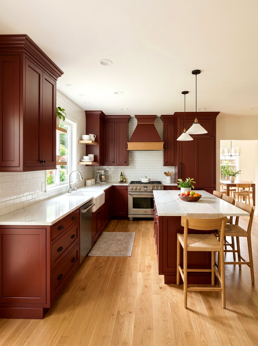 Oxblood Kitchen Cabinets - 30 oxblood kitchen ideas