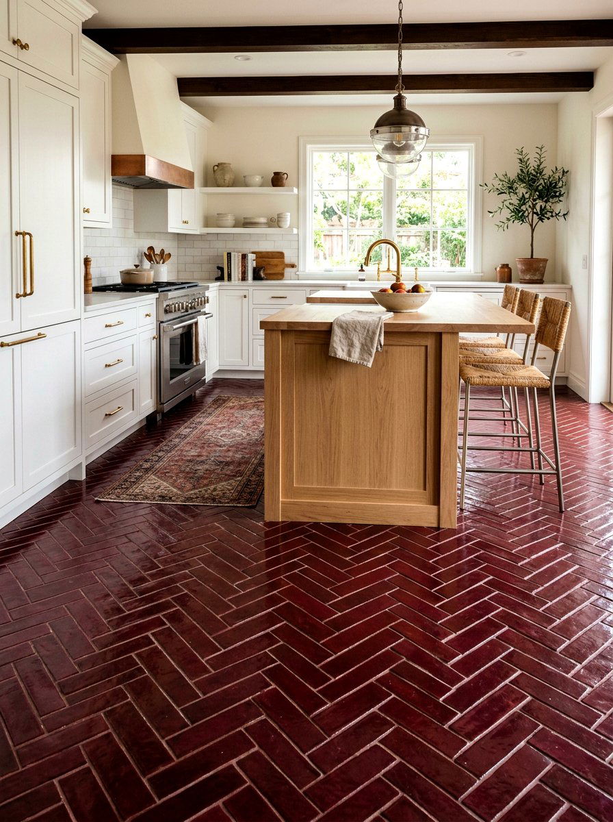 Oxblood Kitchen Floor Tile - 30 oxblood kitchen ideas
