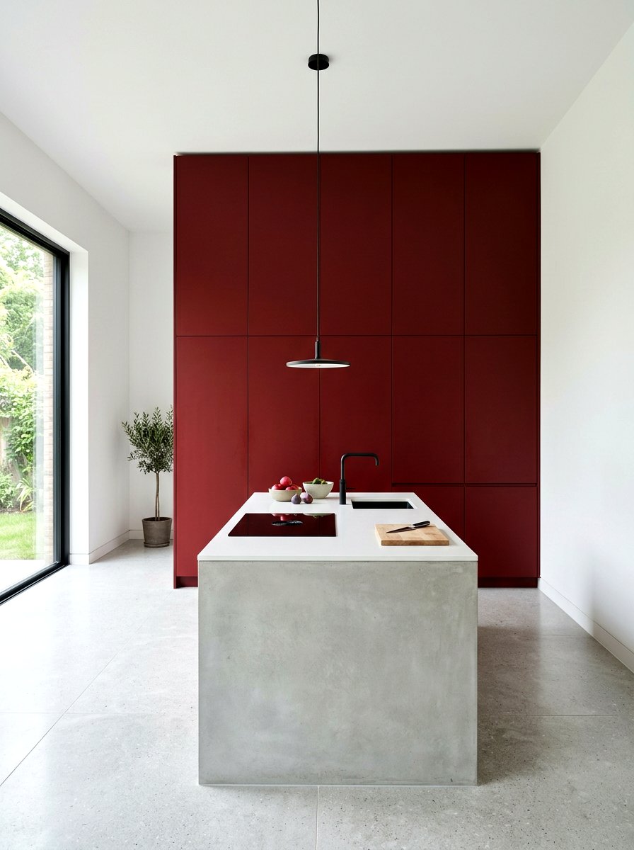 Oxblood Kitchen Minimalist Look - 30 oxblood kitchen ideas