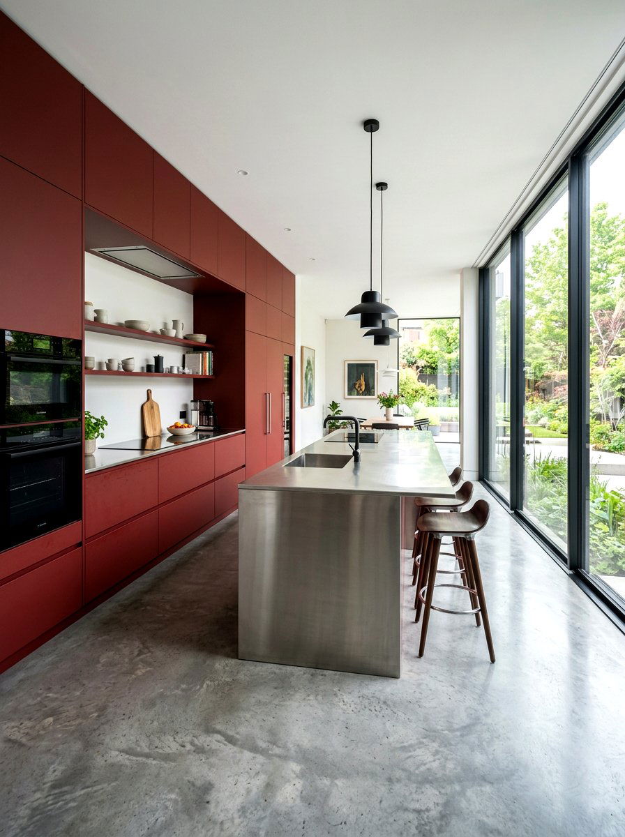 Oxblood Kitchen Modern Style - 30 oxblood kitchen ideas