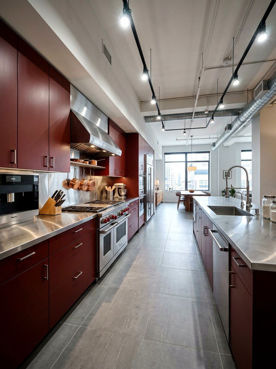 Oxblood Kitchen Stainless Steel - 30 oxblood kitchen ideas