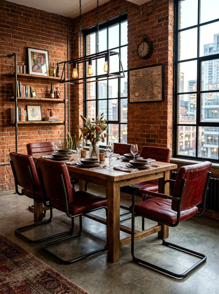 Oxblood Leather Dining Chairs - 30 oxblood fall dining room ideas