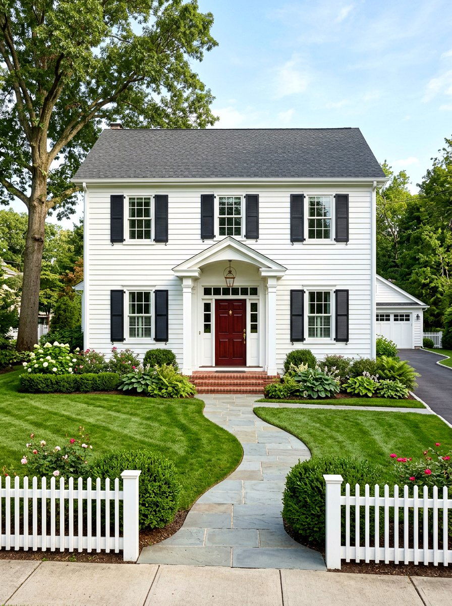 Oxblood front door white trim - 30 oxblood front door ideas