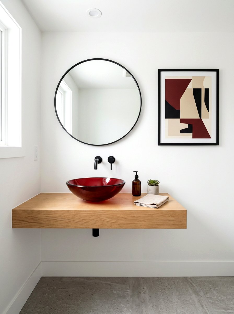 30 Oxblood Powder Room Ideas for Bold, Elegant Spa Vibes
