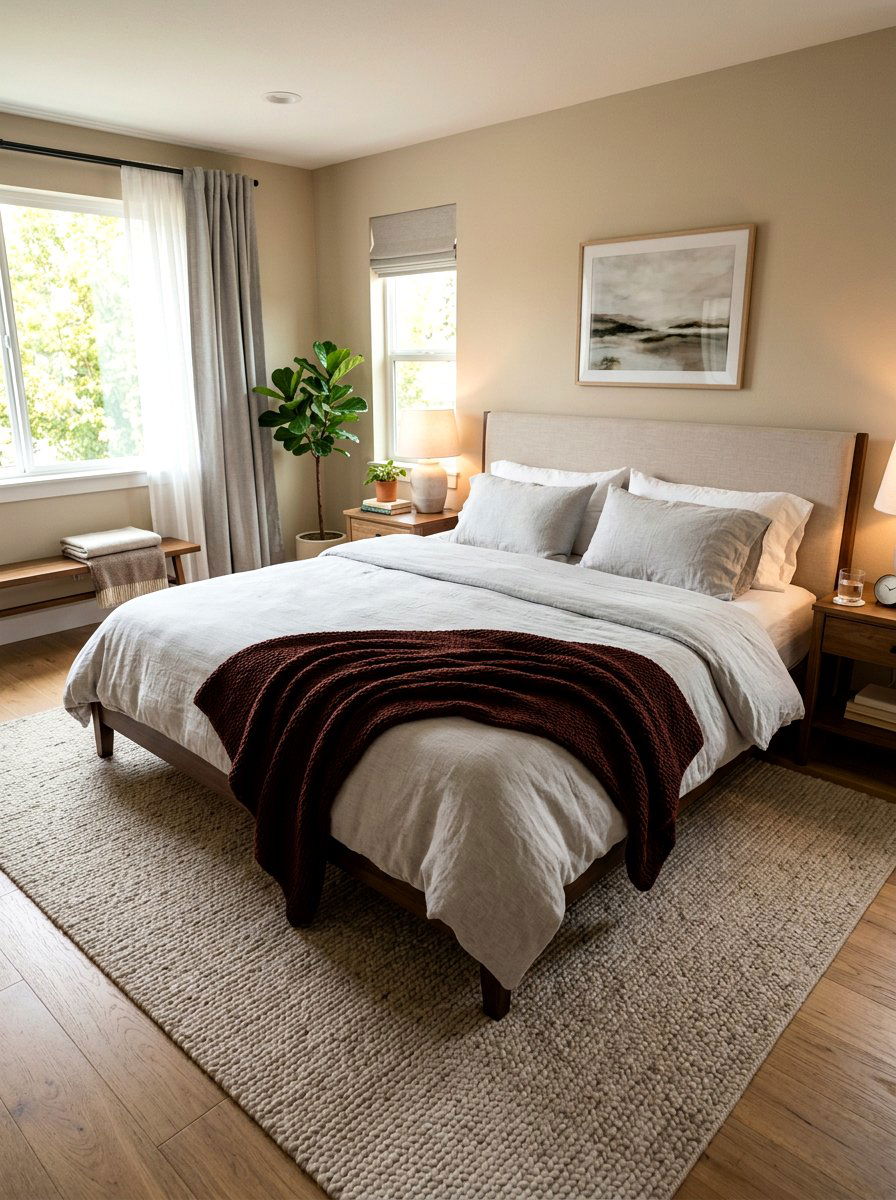 Oxblood throw blanket - 30 oxblood bedroom accents ideas