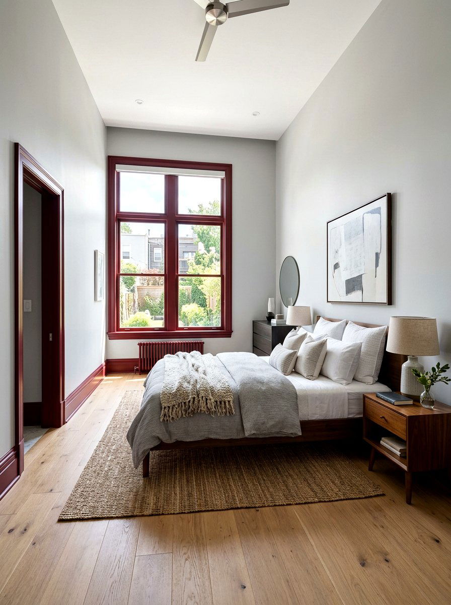 Oxblood trim paint - 30 oxblood bedroom accents ideas