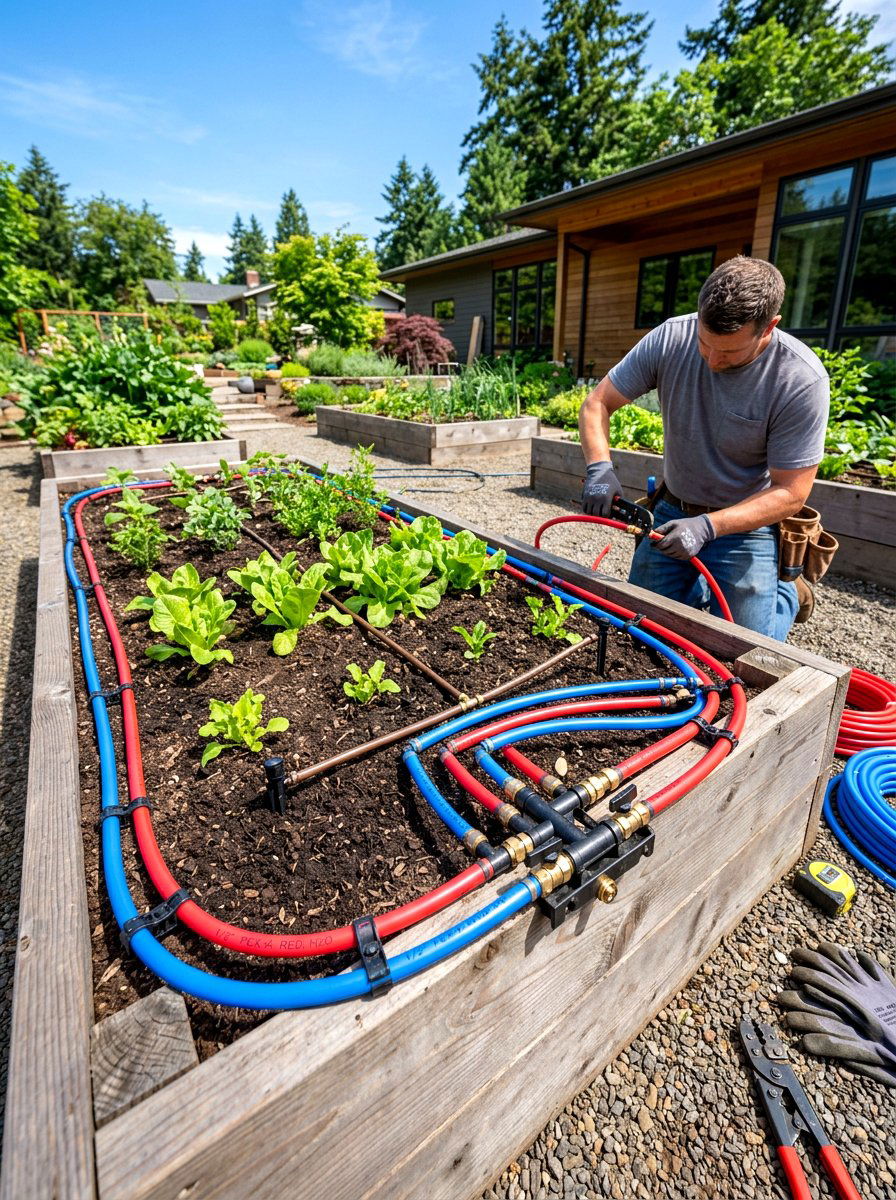 PEX pipe irrigation - 30 raised bed irrigation ideas