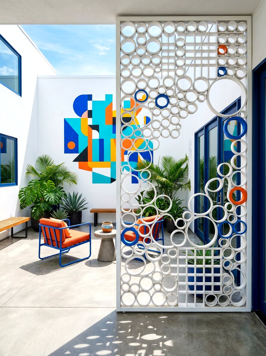 PVC Pipe AC Screen - 30 AC screen privacy ideas