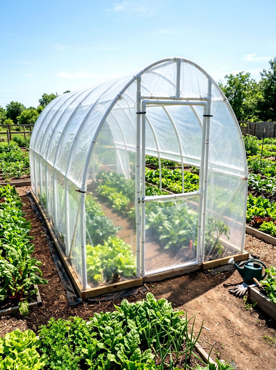 PVC Pipe Greenhouse - 30 small greenhouse ideas