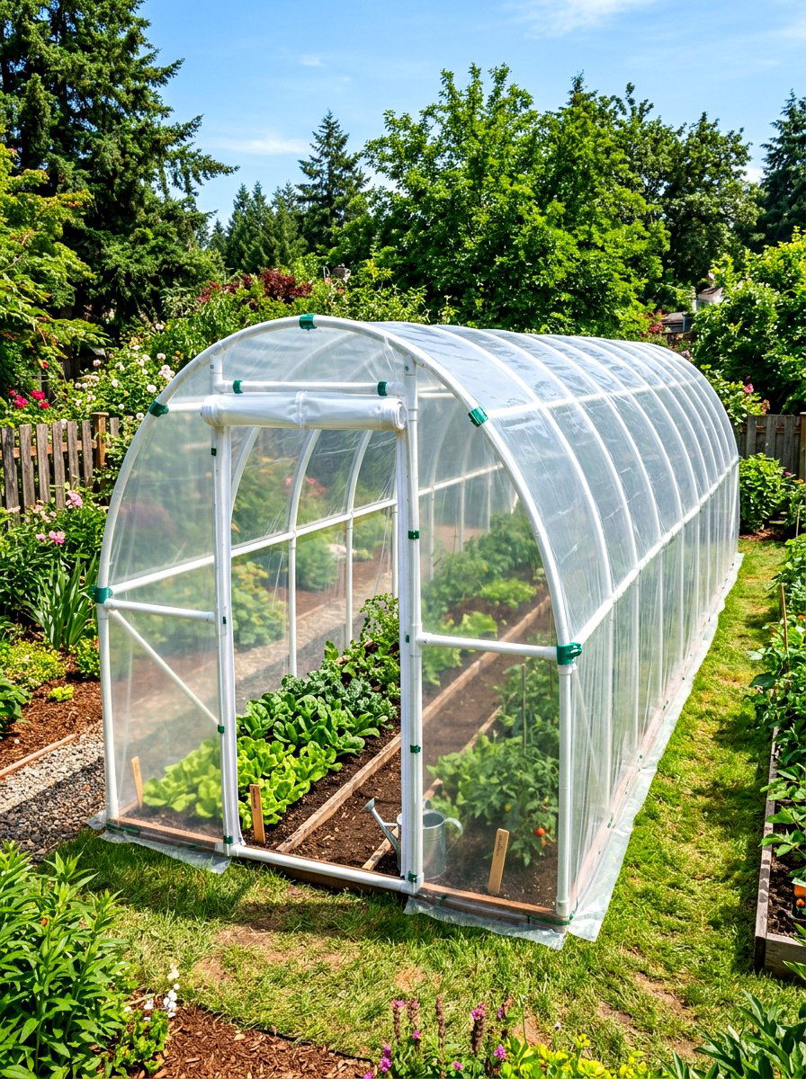 PVC Pipe Greenhouse - 30 budget greenhouse ideas