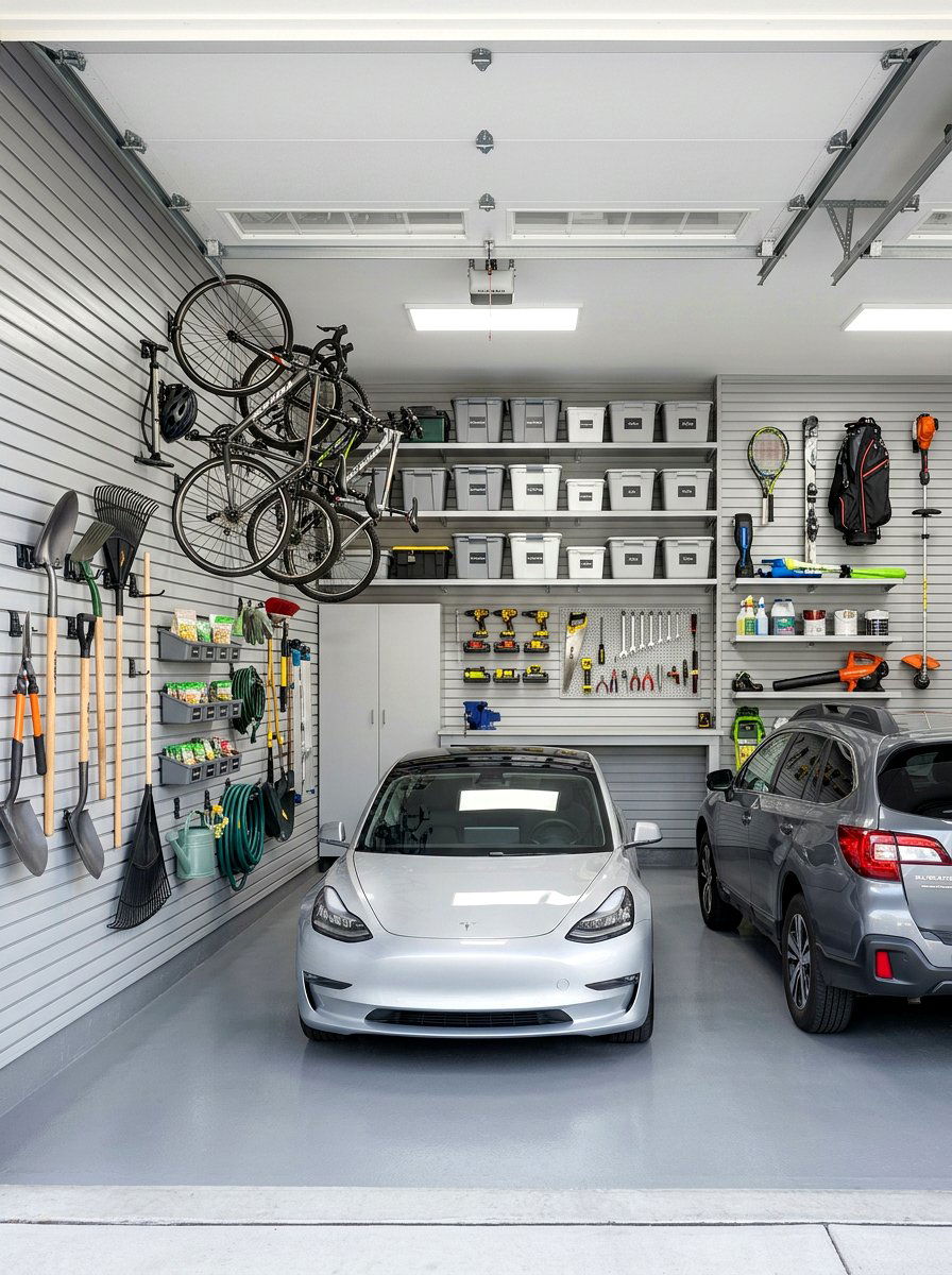 PVC Slatwall Organization - 30 garage wall panel ideas