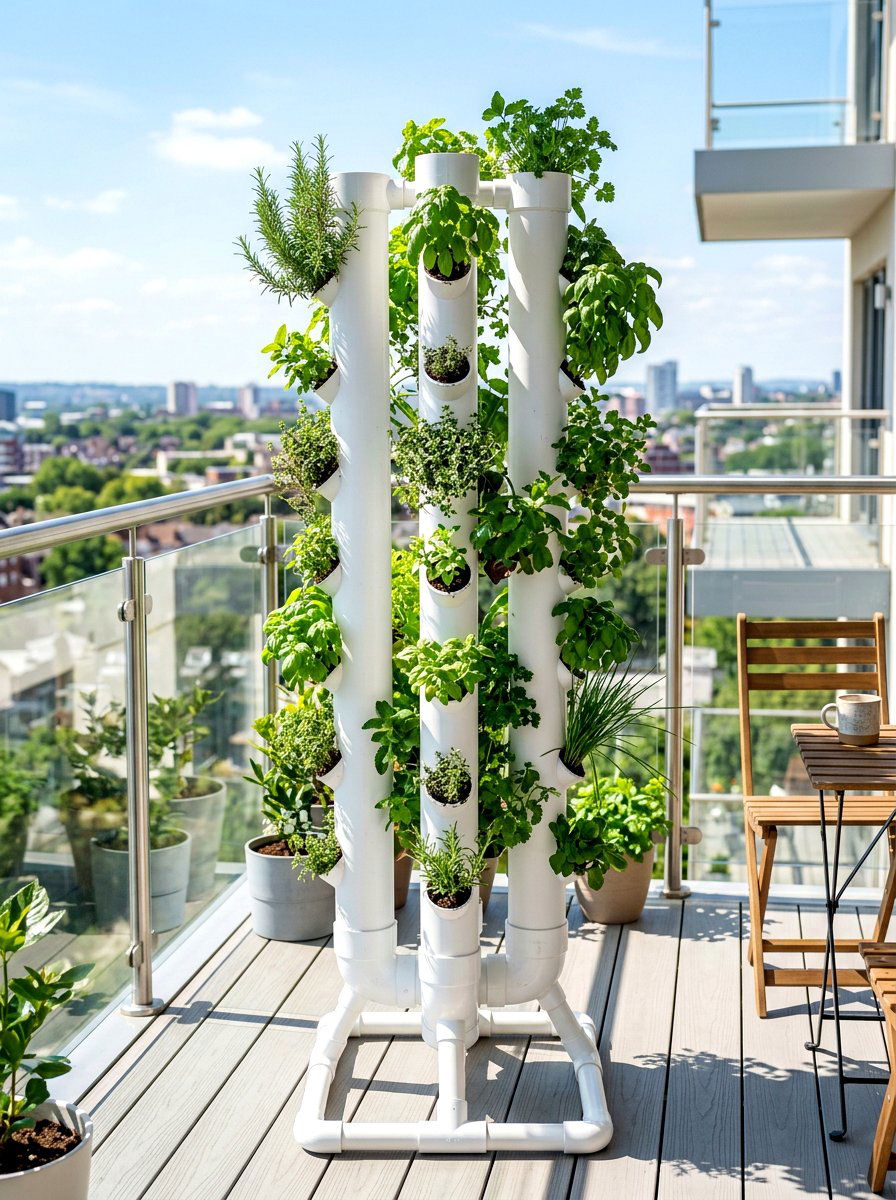 PVC Vertical Raised Bed - 30 budget raised bed ideas