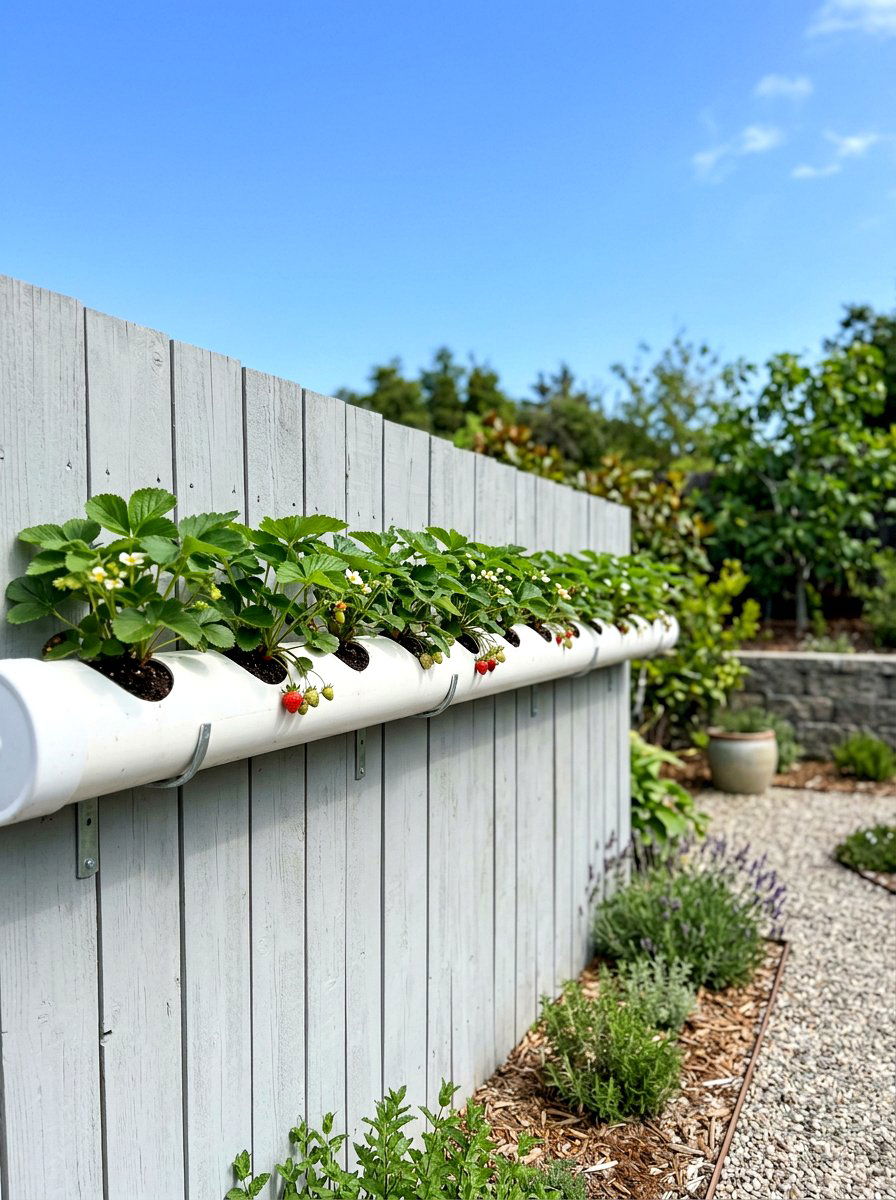 PVC pipe strawberry planter - 30 strawberry planter ideas