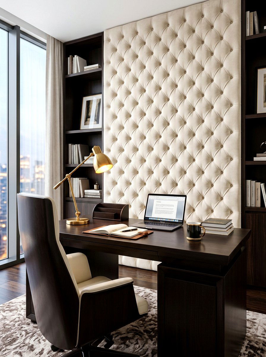 Padded Fabric Wall - 30 study wall ideas