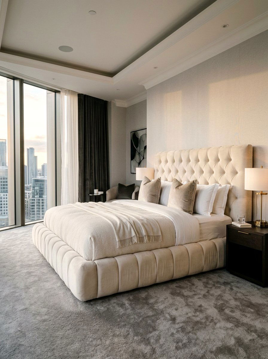 Padded Rail Platform Bed - 30 platform bed ideas