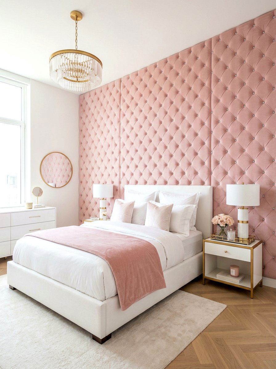 Padded Wall Tile - 30 acoustic bedroom ideas