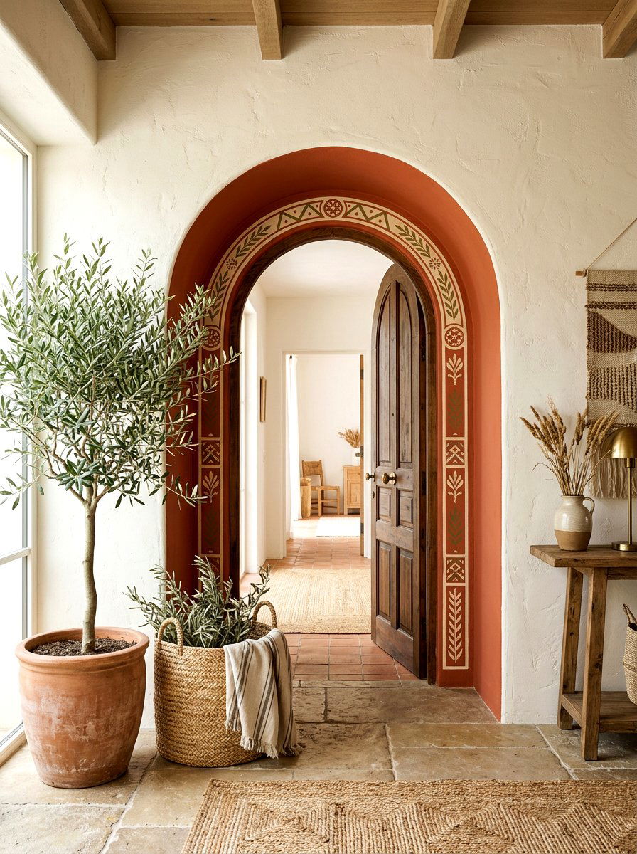 Painted Accent Arched Doorway - 30 arched doorway ideas