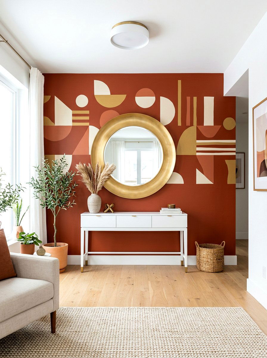 Painted Accent Wall - 30 entryway wall decor ideas