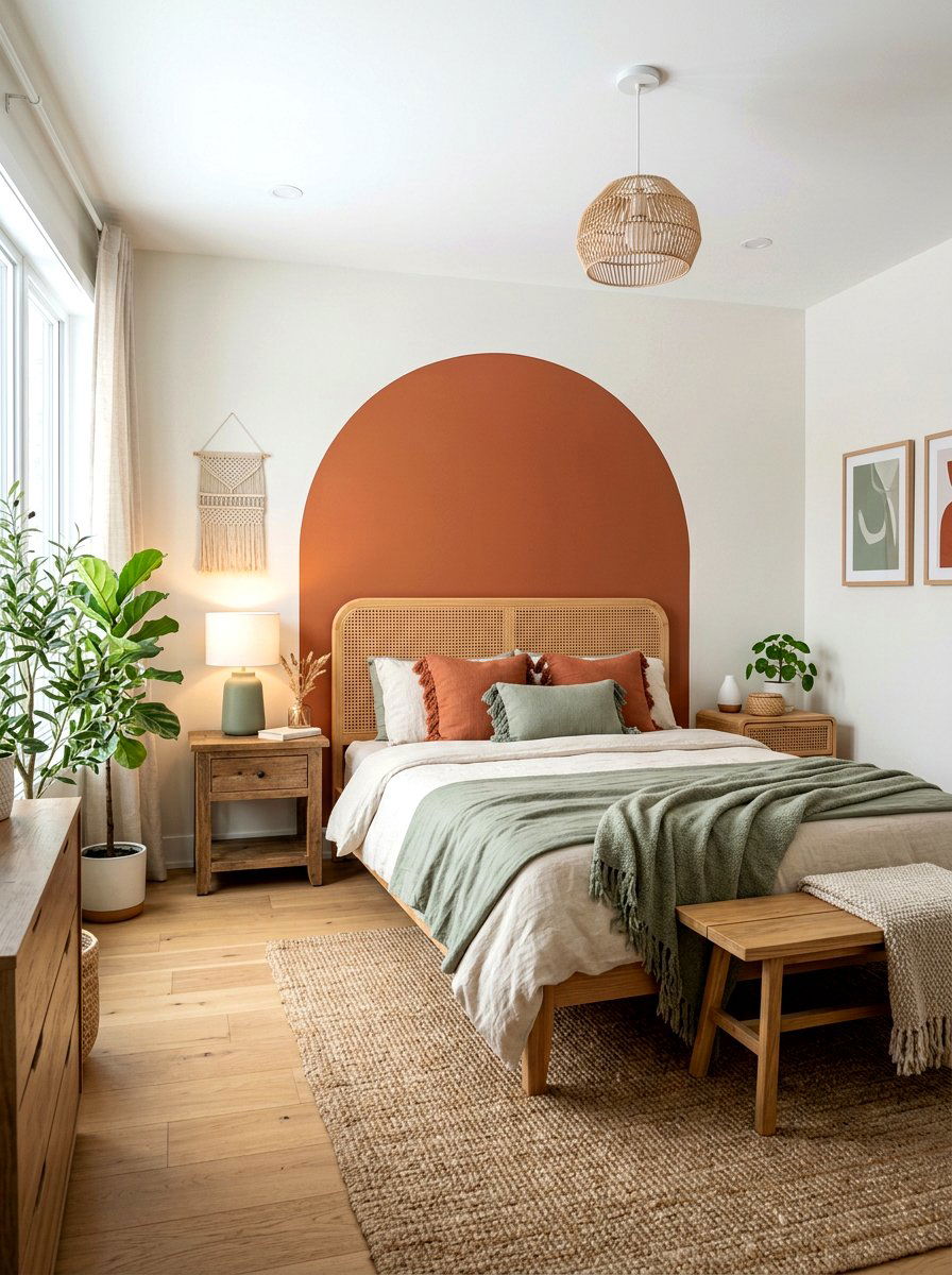 Painted Arch Wall - 30 bedroom accent wall ideas