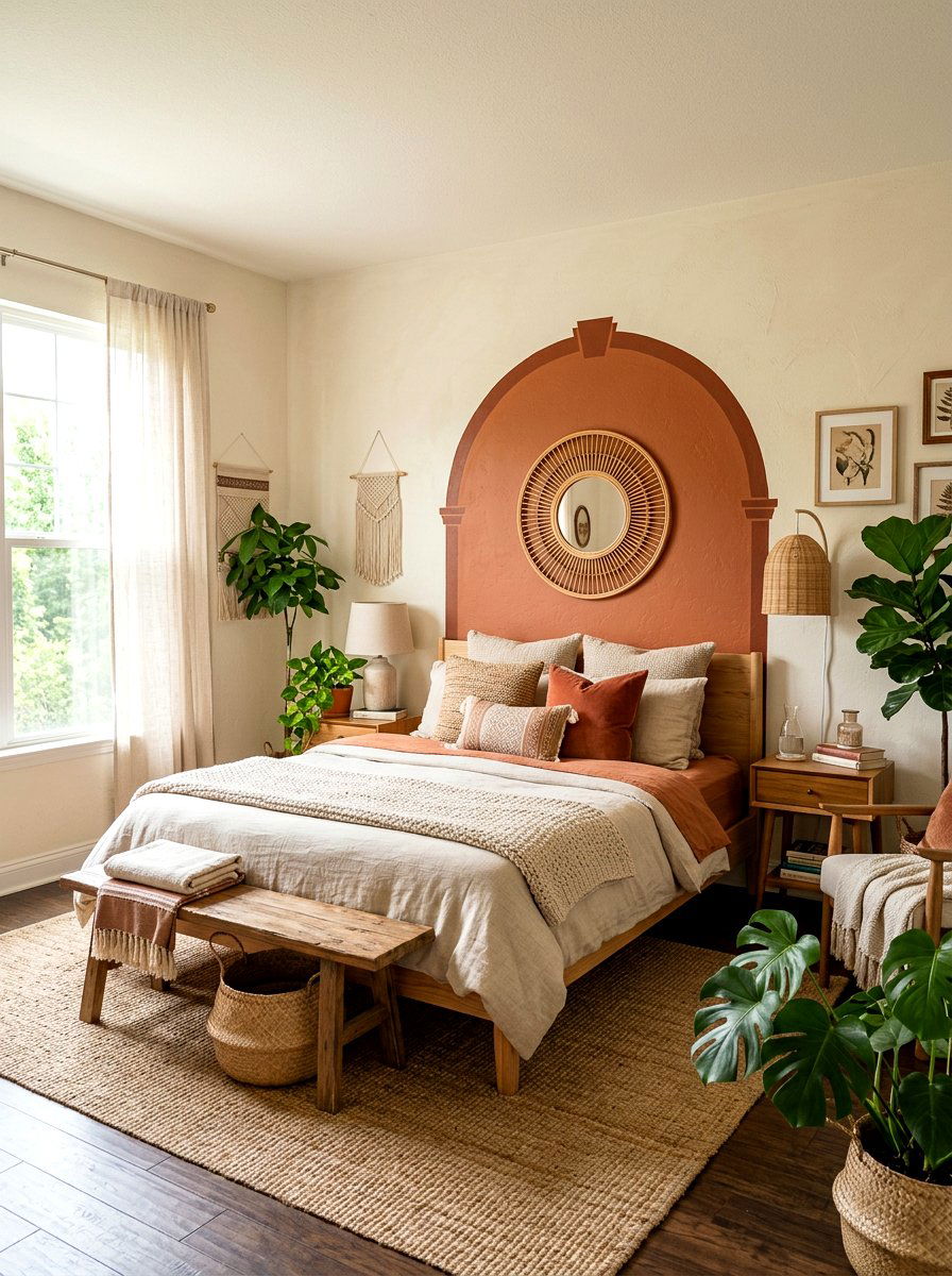 Painted Arch - 30 headboard wall ideas