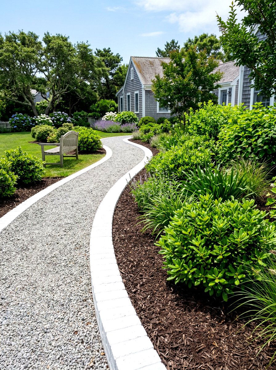 Painted Brick Border - 30 brick garden edging ideas