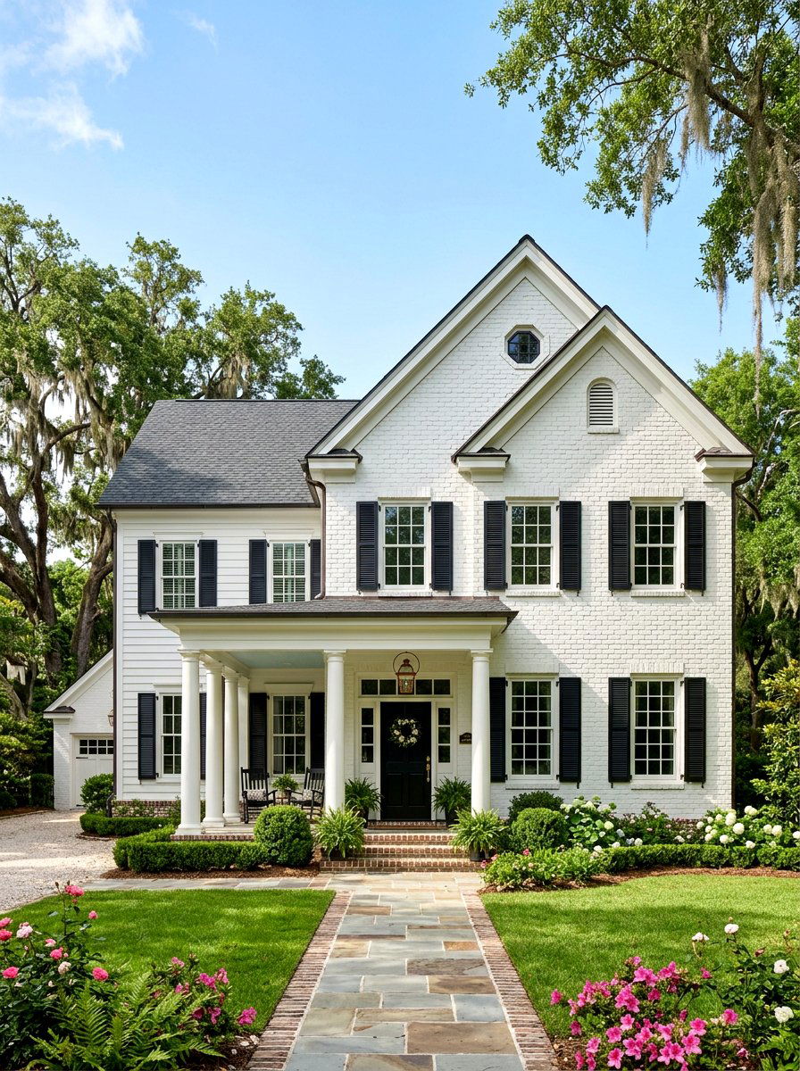 Painted Brick Texture - 30 gable accent ideas