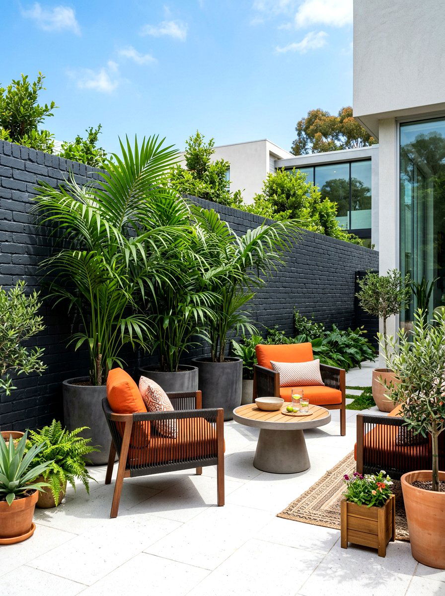 Painted Brick Wall Fence - 30 small yard fence ideas