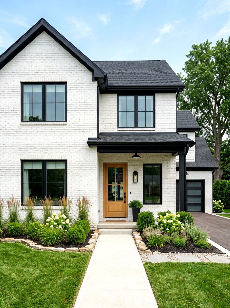 Painted Brick - 30 curb appeal ideas