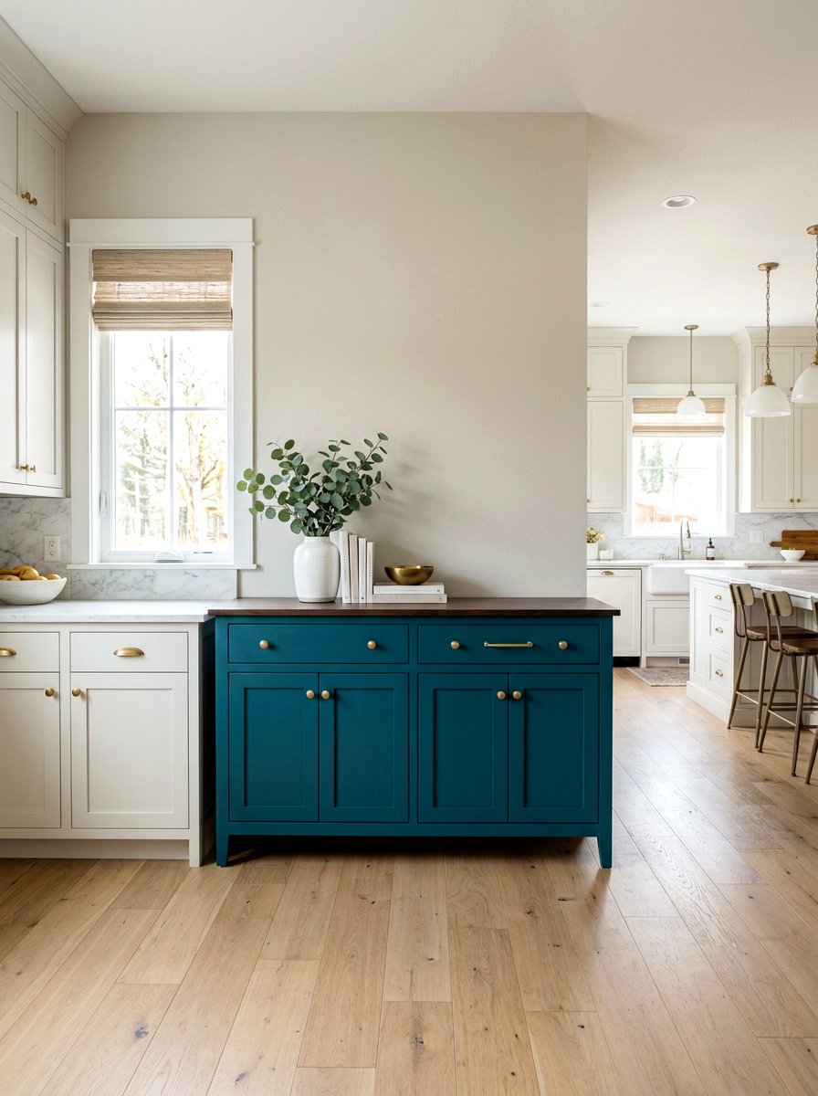 Painted Buffet Server - 30 furniture style kitchen ideas