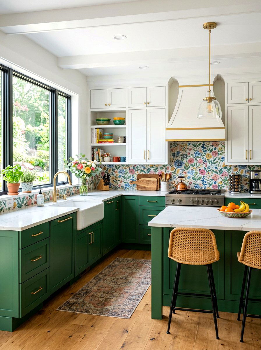 Painted Cabinet Kitchen - 30 playful maximalist decor ideas