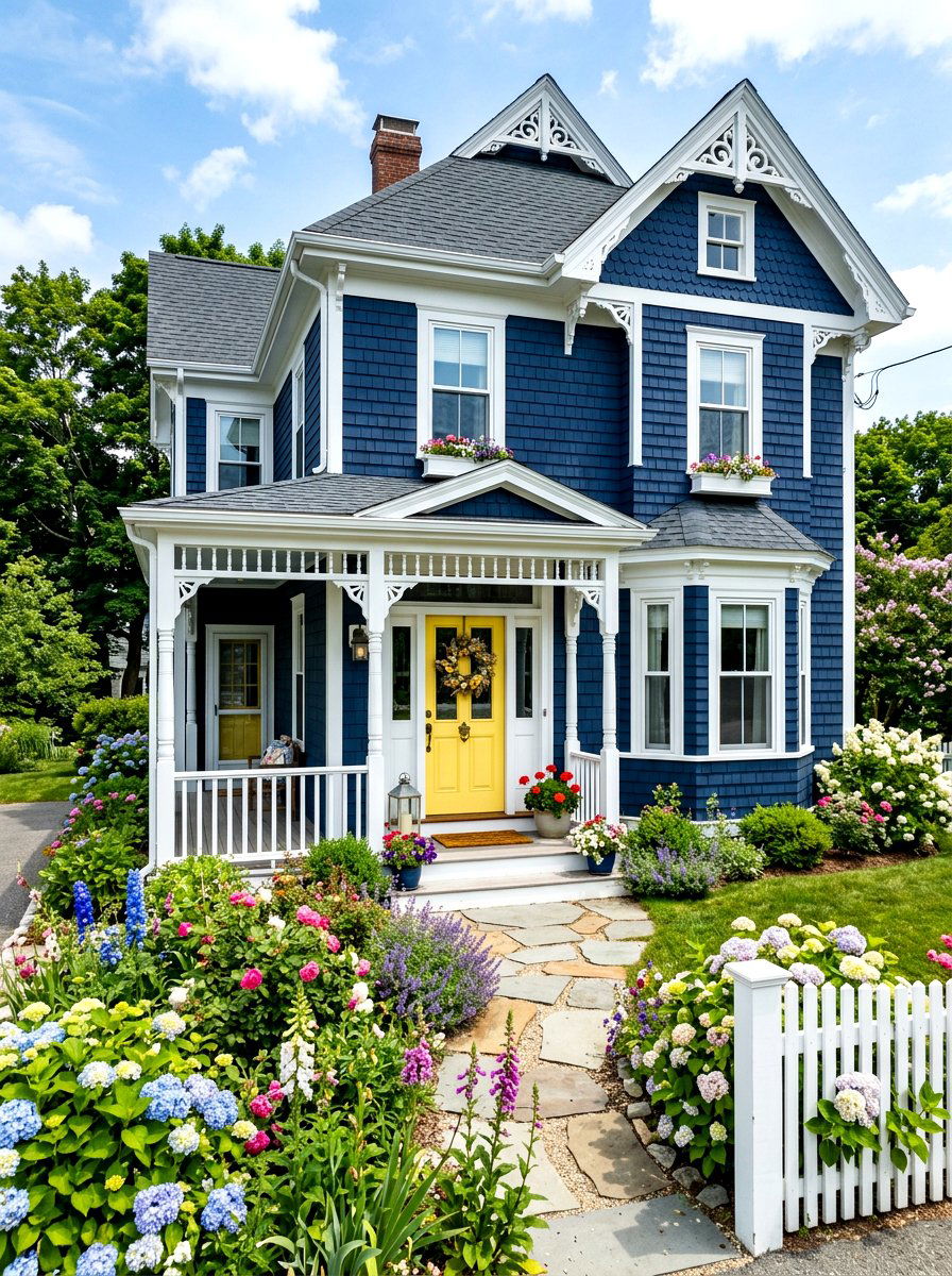 Painted Cedar Shingles - 30 cedar shake exterior ideas