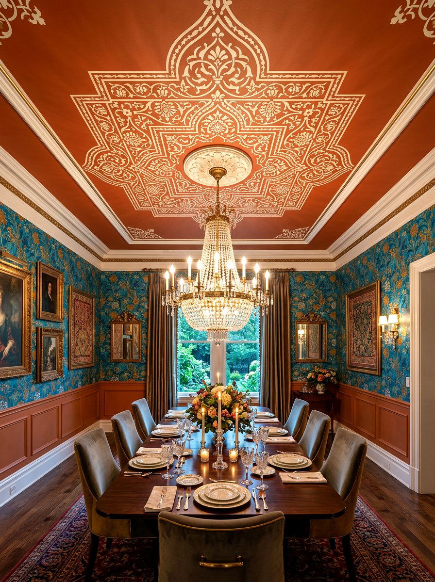 Painted Ceiling Accents - 30 maximalist decor ideas