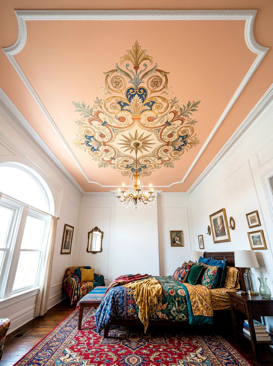 Painted Ceiling Detail - 30 dopamine bedroom ideas