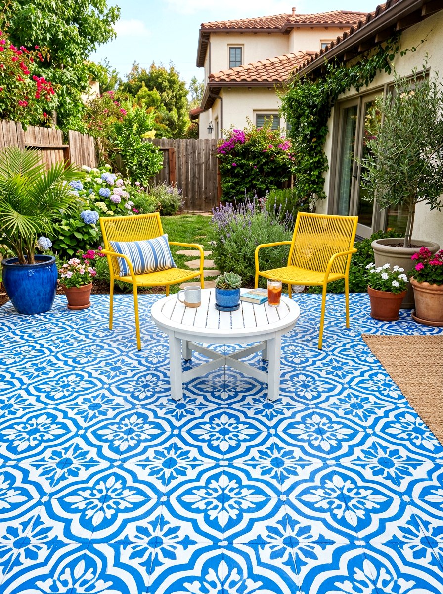 Painted Concrete - 30 patio flooring ideas