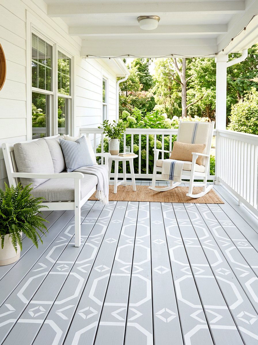 Painted Entry Floor - 30 spring front entry ideas