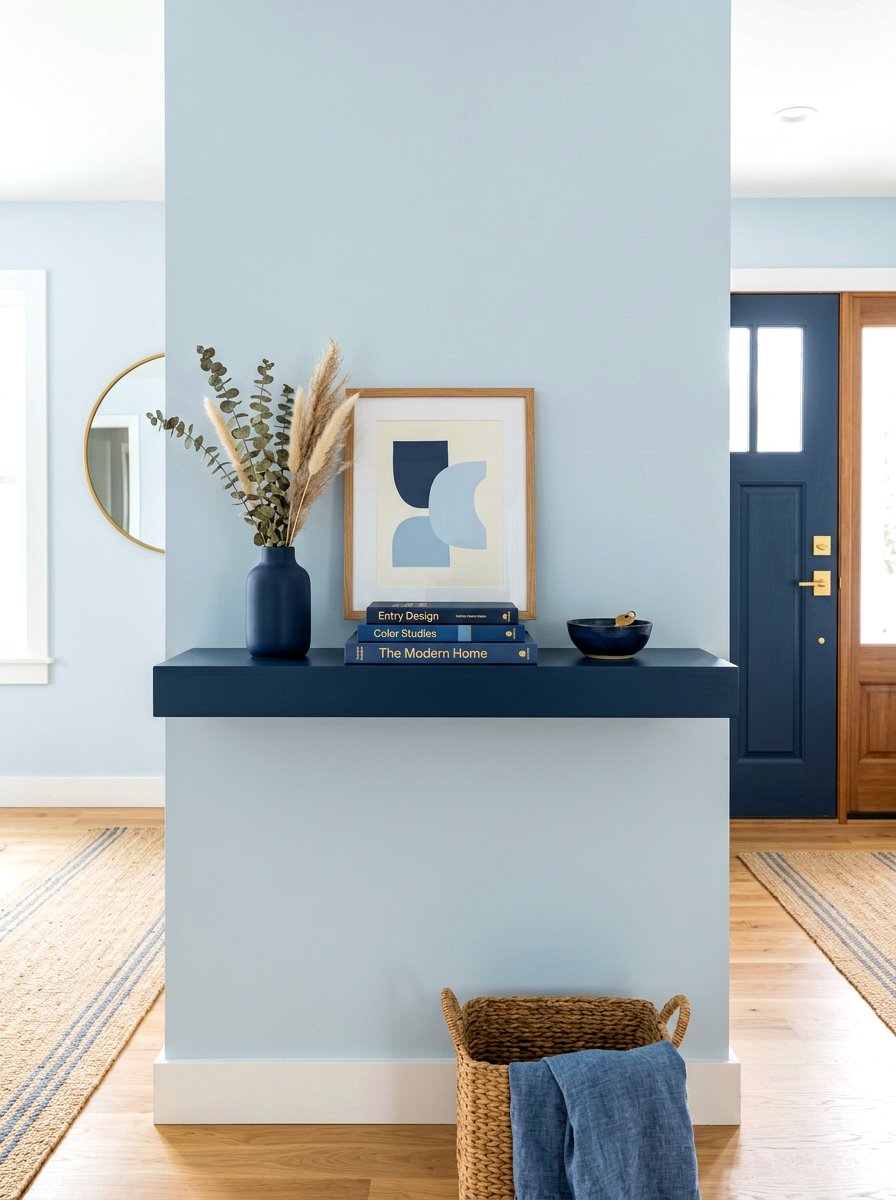 Painted Floating Entry Shelf - 30 floating entry shelf ideas