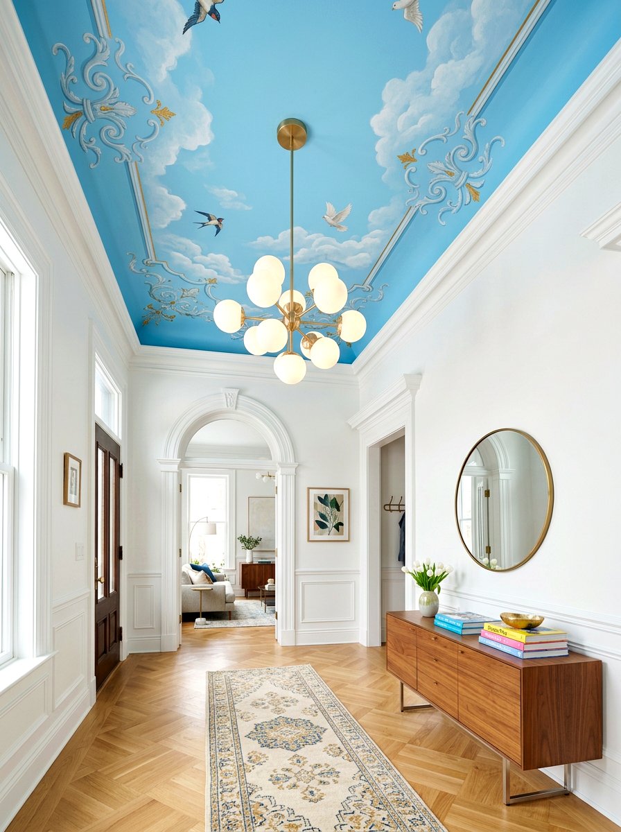 Painted Foyer Ceiling - 30 dopamine entryway ideas