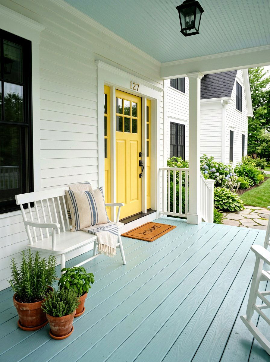 Painted Front Porch Floor - 30 porch entry ideas