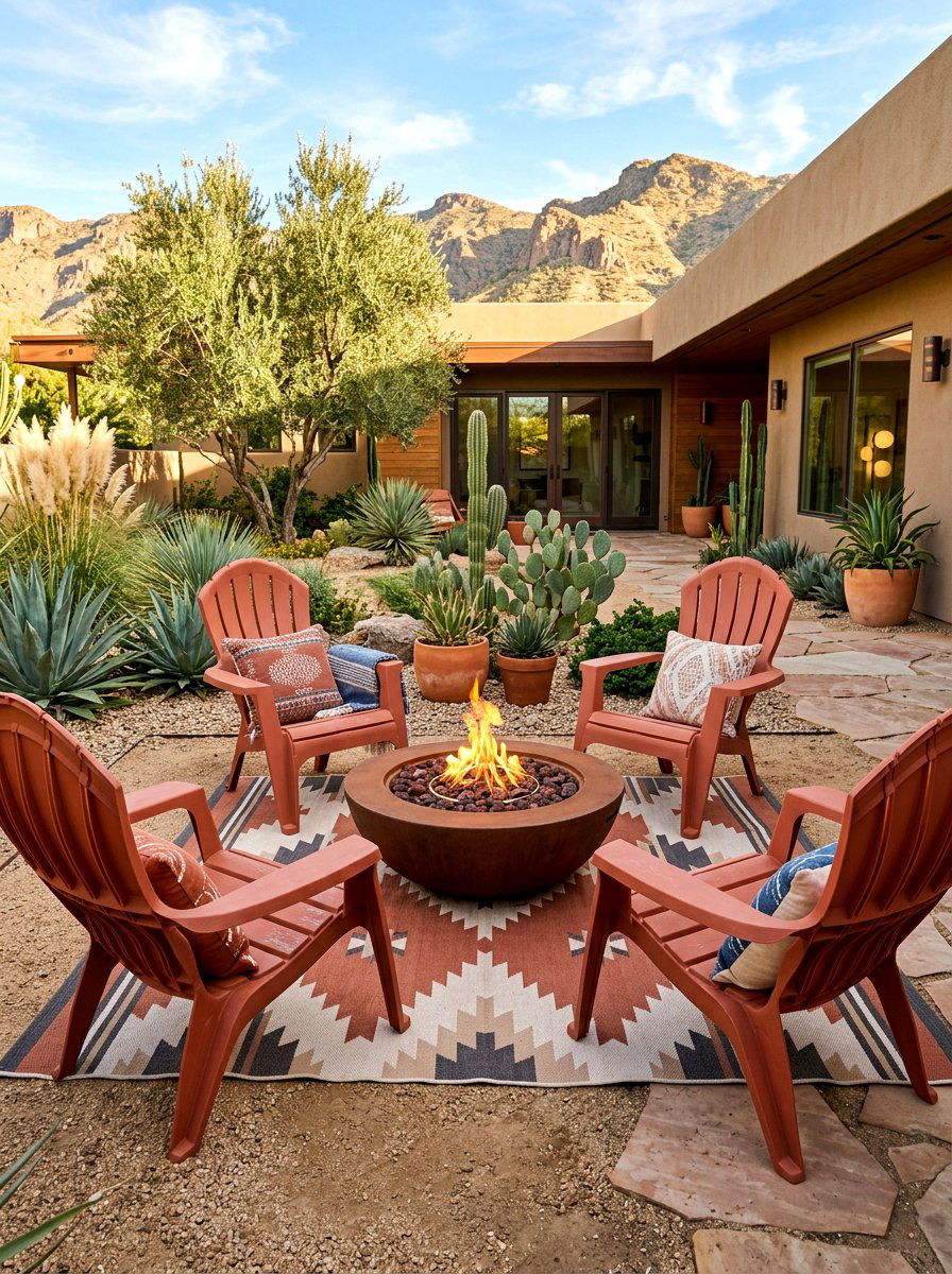Painted Plastic Chair - 30 budget outdoor furniture ideas