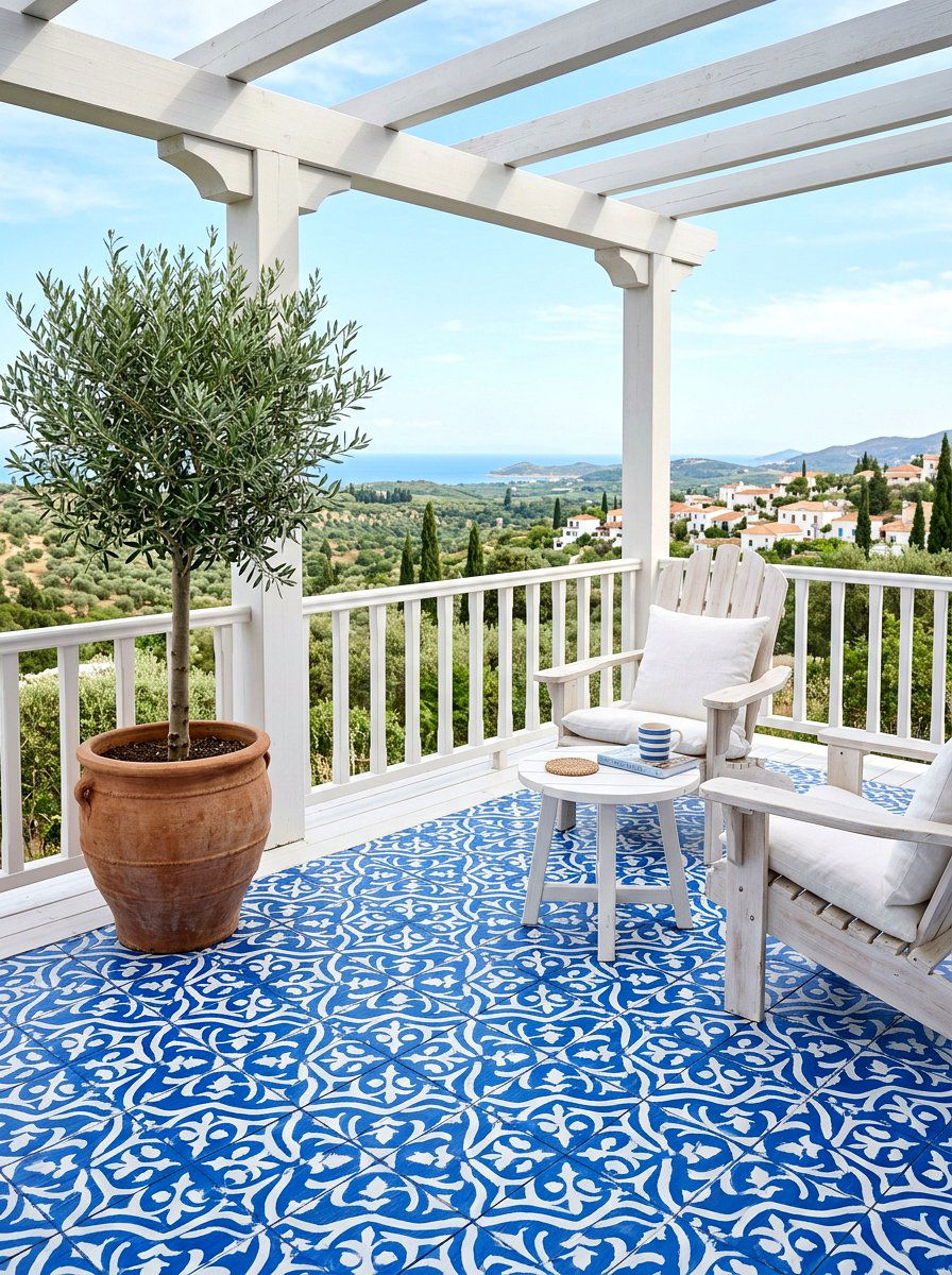 Painted Porch Floor - 30 spring front porch ideas