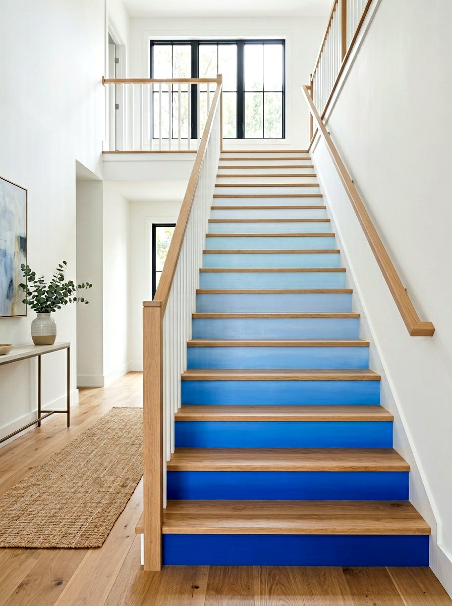 Painted Risers - 30 staircase decor ideas