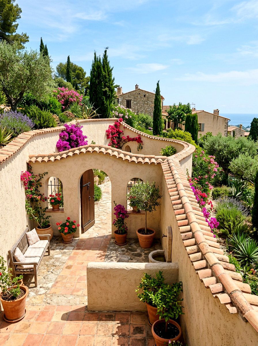 Painted Stucco Enclosure - 30 trash enclosure privacy ideas