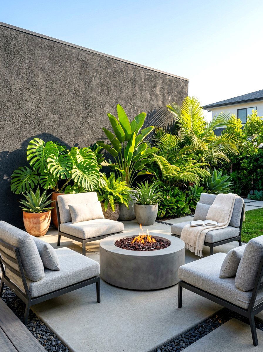 Painted Stucco - 30 patio accent wall ideas
