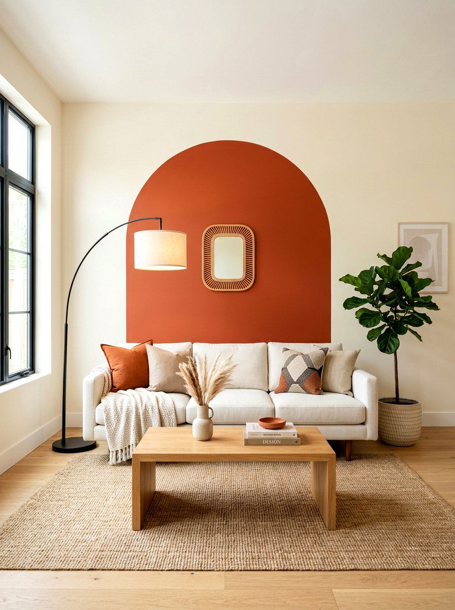 Painted Wall Arch - 30 TikTok living room decor ideas