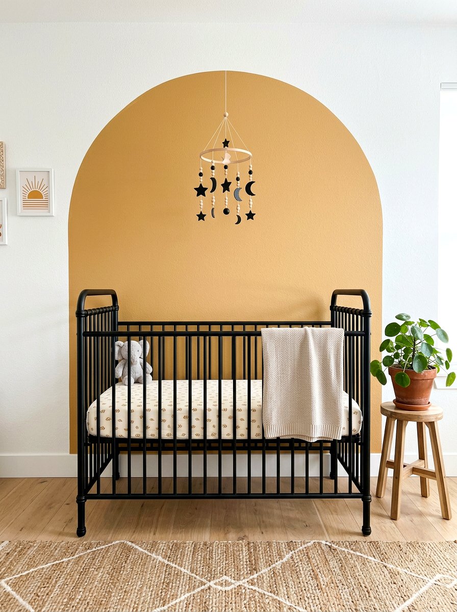 Painted Wall Arch - 30 crib corner styling ideas