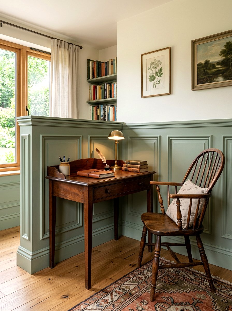 Painted Wall Wainscoting - 30 English country bedroom decor ideas